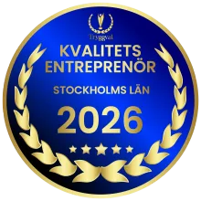 Tryggvals medalj Kvalitetsentreprenör Stockholms län 2026